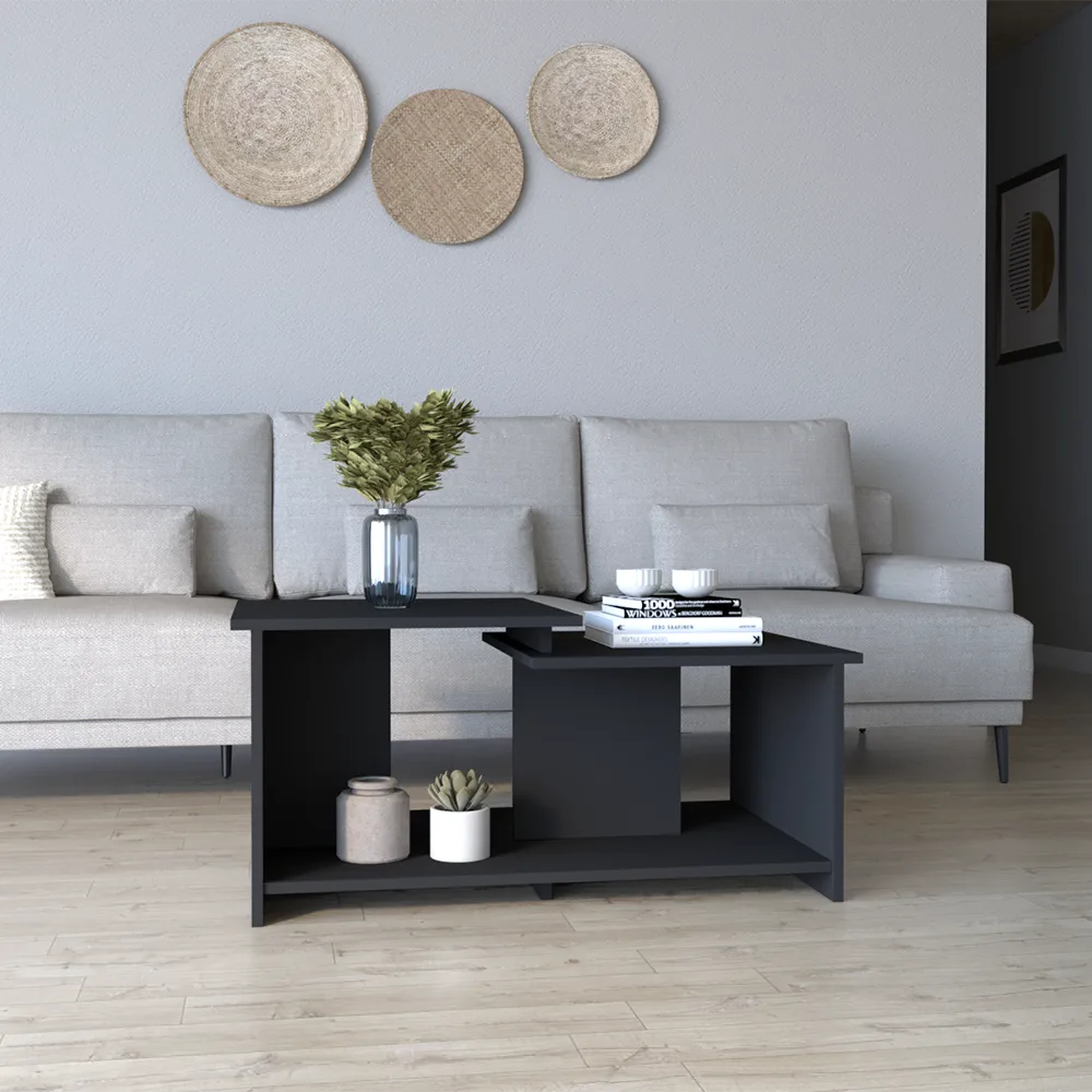 Coffee Table Rochester, Lower Open Shelf, Carbon Espresso Finish — view 1