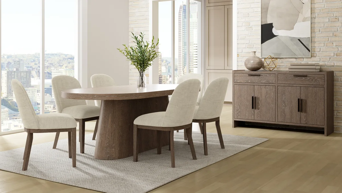 Cocoa and Ivory Shelter Upholstered Chair Set of 2 — view 2