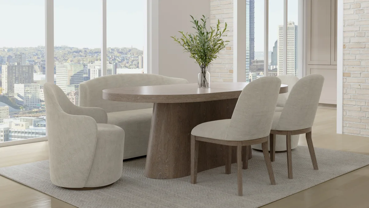 Cocoa and Ivory Shelter Upholstered Chair Set of 2 — view 3