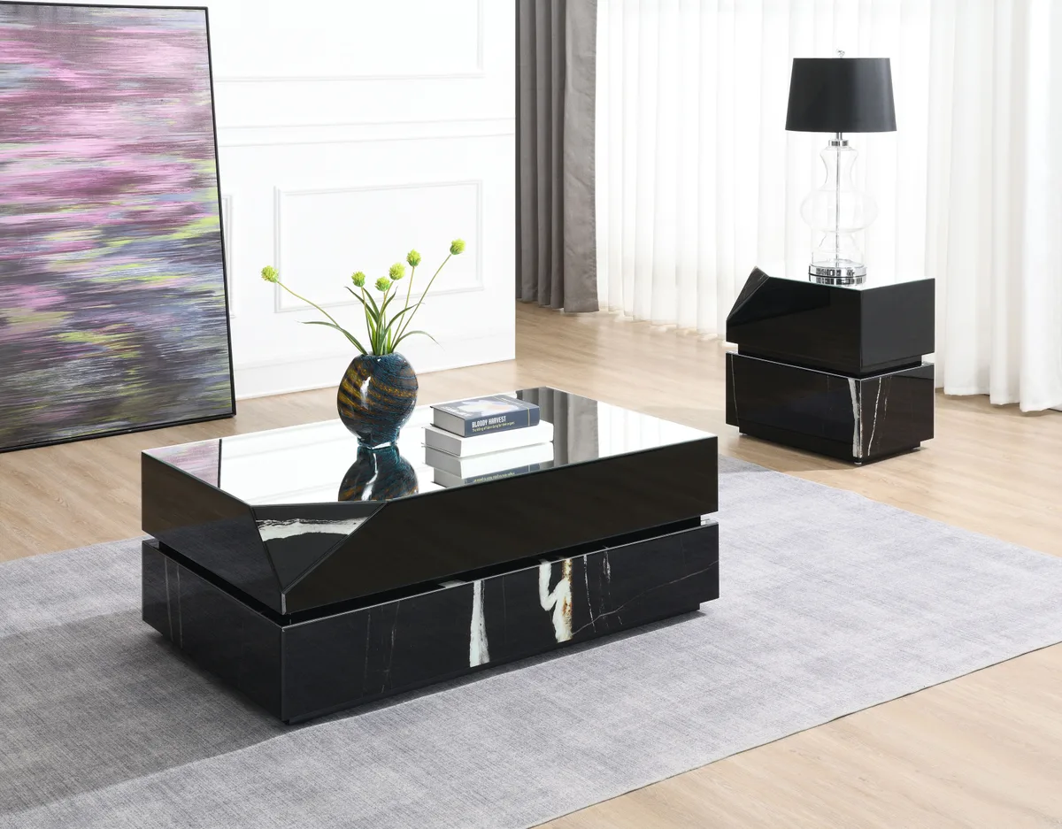 Acme Drisana Black Mirrored Finish End Table — view 4