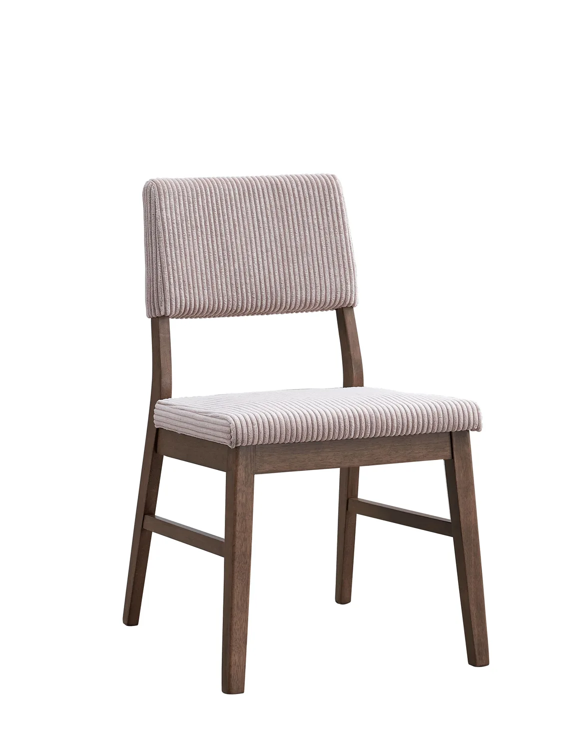 Acme Seda Dusty Mauve Corduroy & Walnut Finish Side Chair (Set of 2) — view 4
