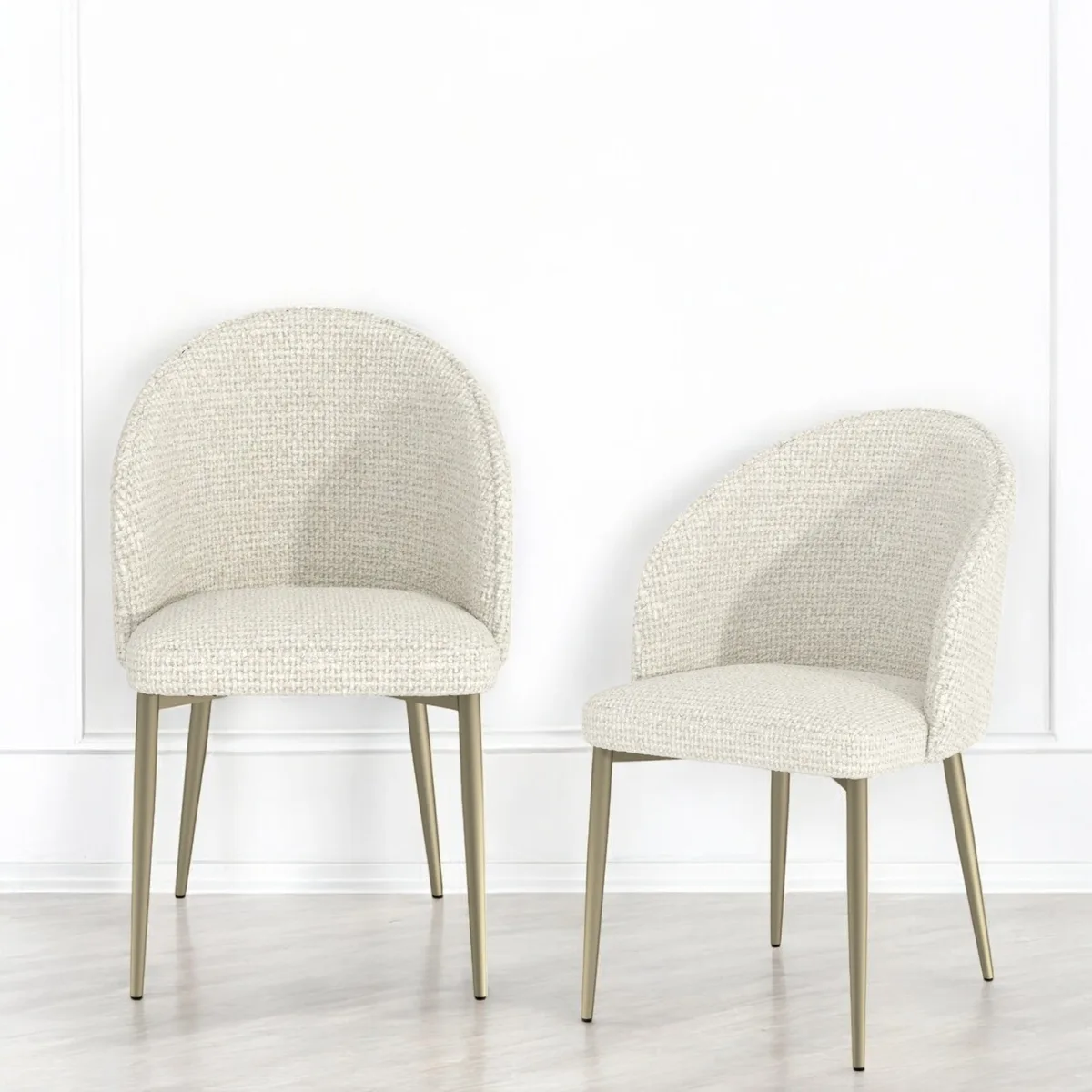 Acme Cora White Fabric Side Chair (Set of 2) — view 1