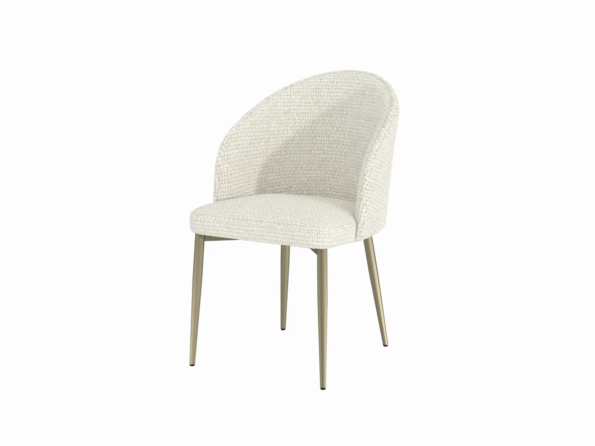 Acme Cora White Fabric Side Chair (Set of 2) — view 3