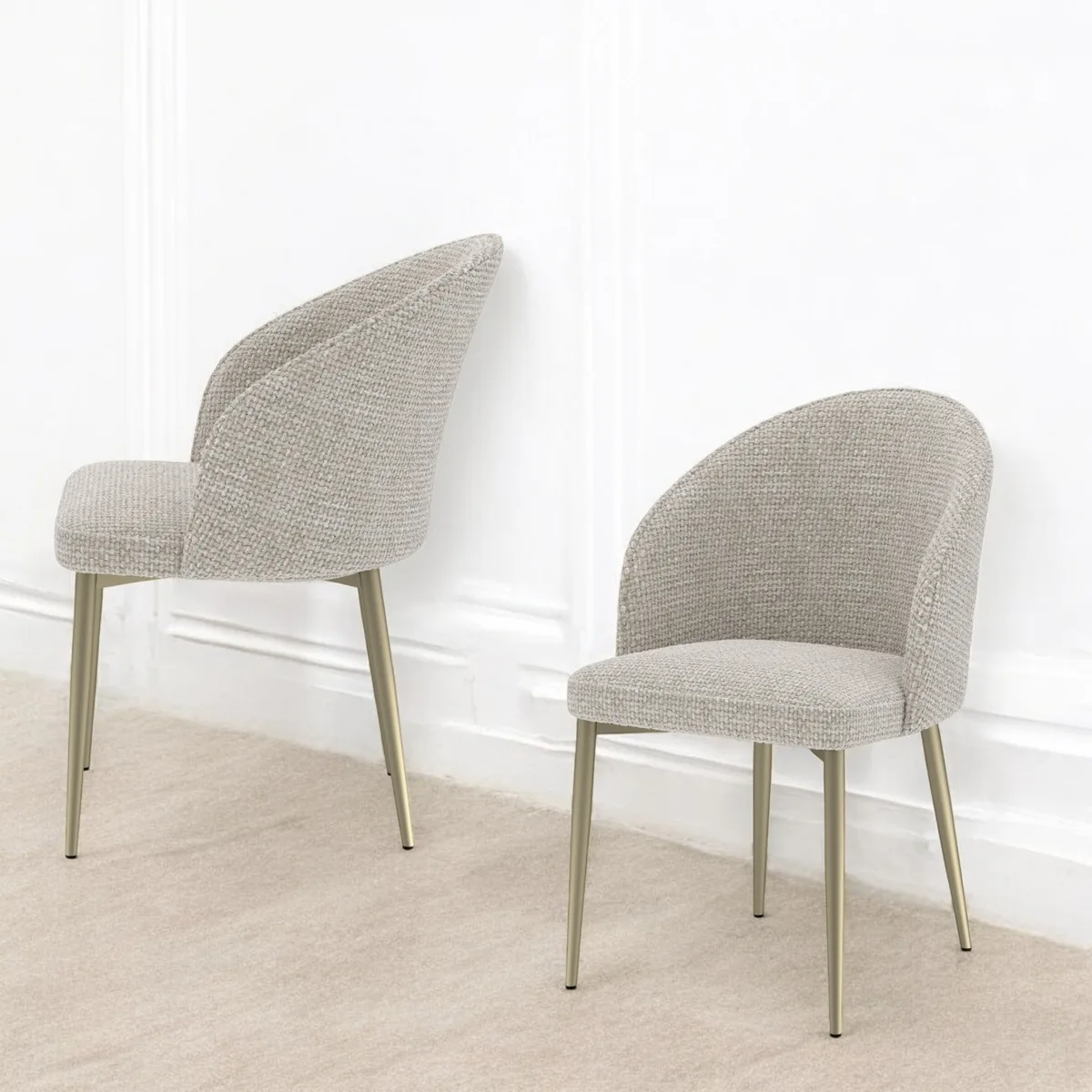 Acme Cora Champagne Fabric Side Chair (Set of 2) — view 1