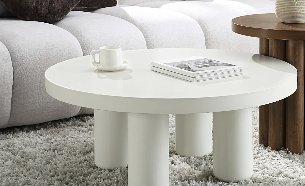 Acme Loanna White Finish Coffee Table — view 1