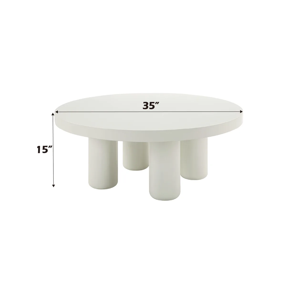 Acme Loanna White Finish Coffee Table — view 3