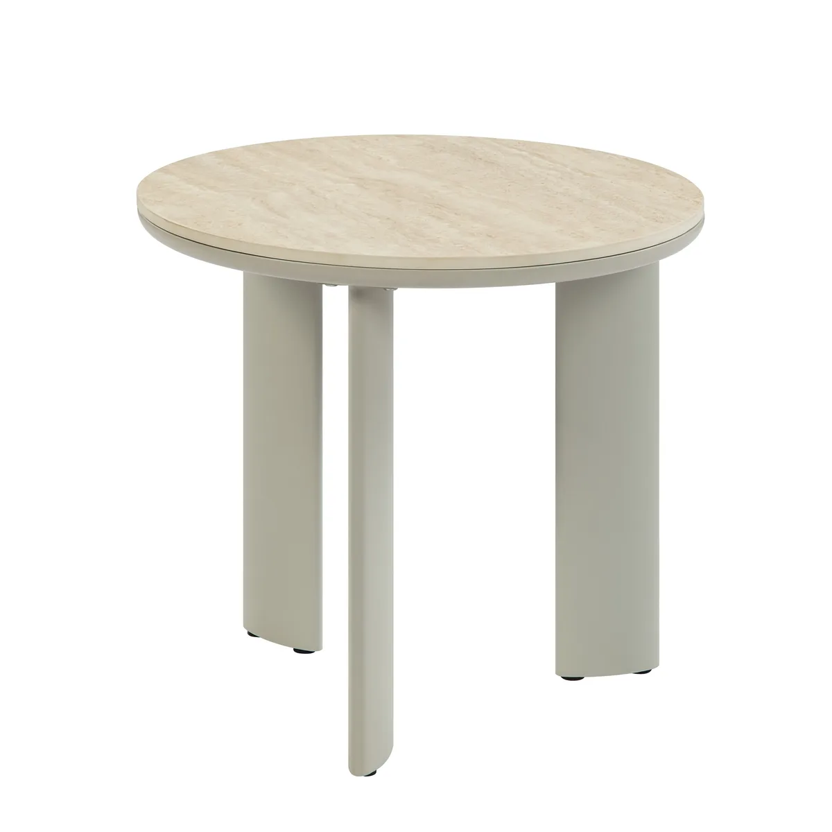Acme Ingram Ceramic Top & Light Gray Finish End Table — view 1