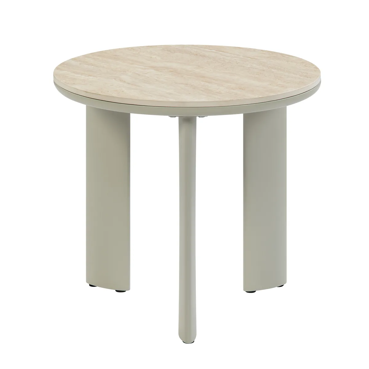 Acme Ingram Ceramic Top & Light Gray Finish End Table — view 4