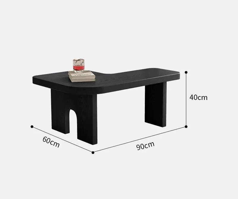 Modern Black Wooden Nesting Coffee Table Set — view 4