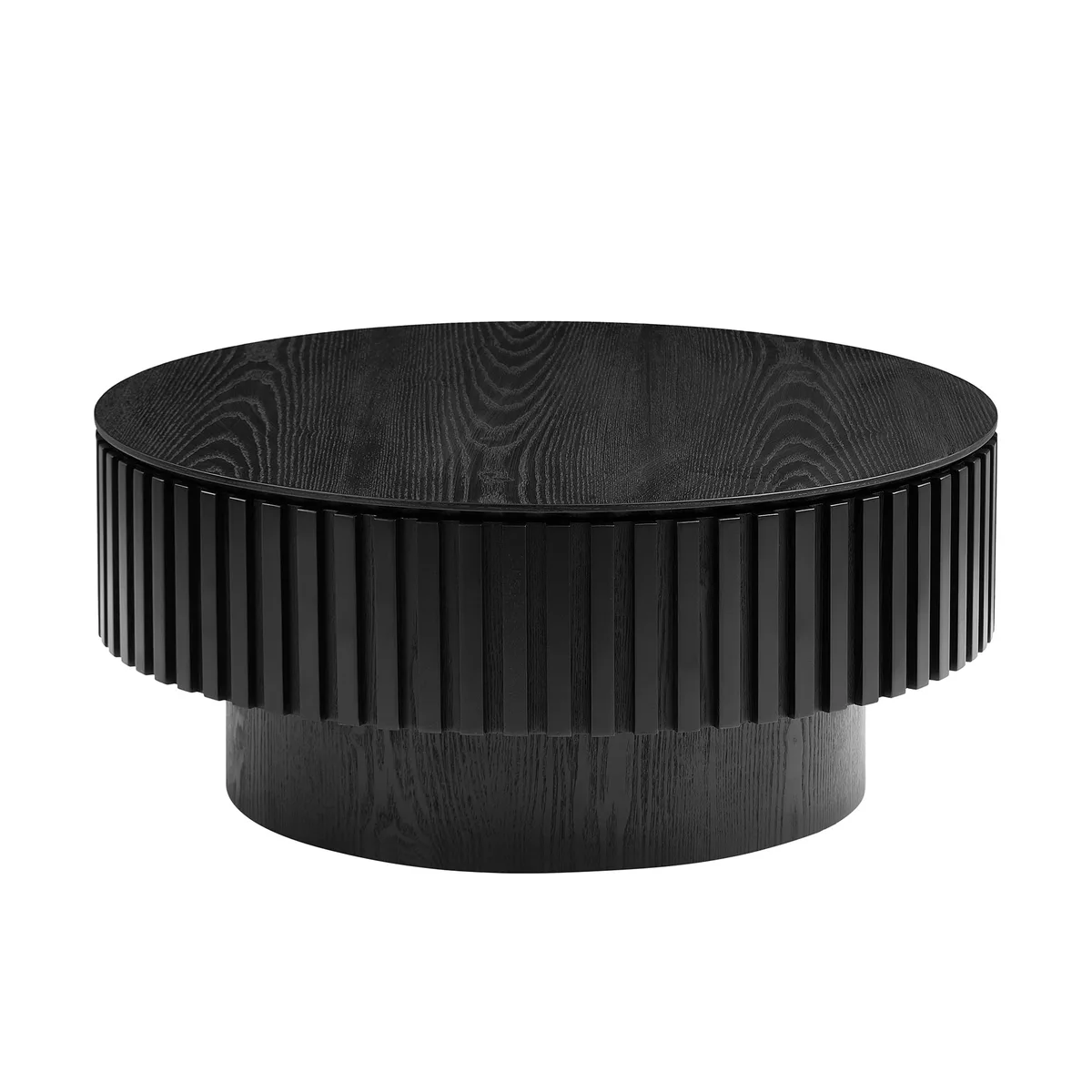 31.49'' Nesting Round Wood Coffee Table with Storage for Apartment — view 4