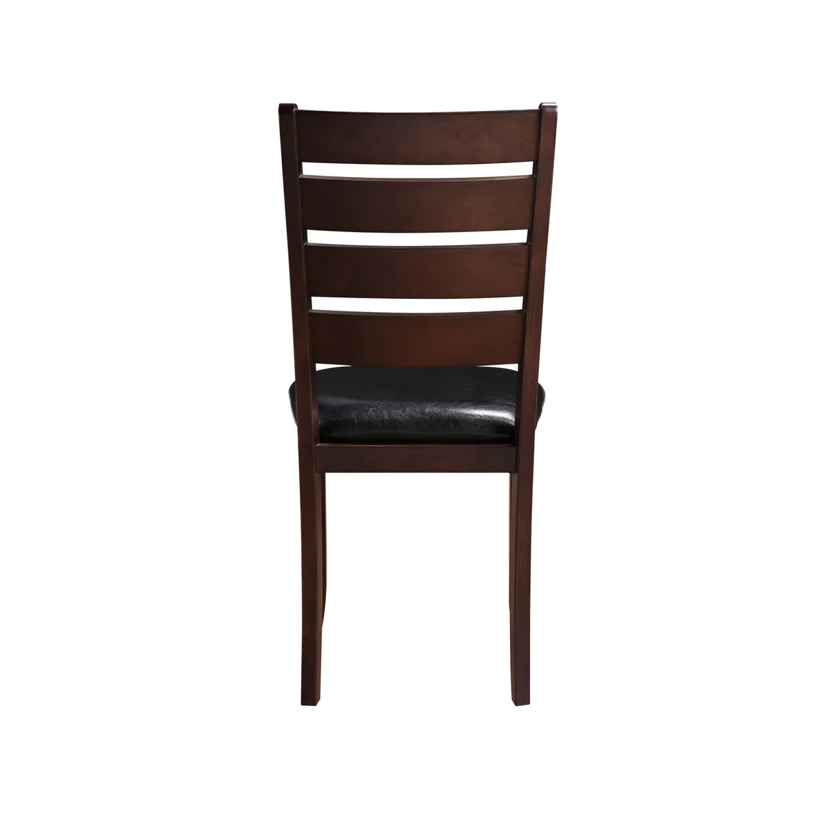 Acme Urbana Side Chair (Set - 2) in Black PU & Cherry 04624 — view 3
