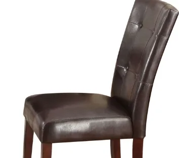 Acme Danville Side Chair (Set - 2) in Espresso PU & Walnut 07054 — view 3