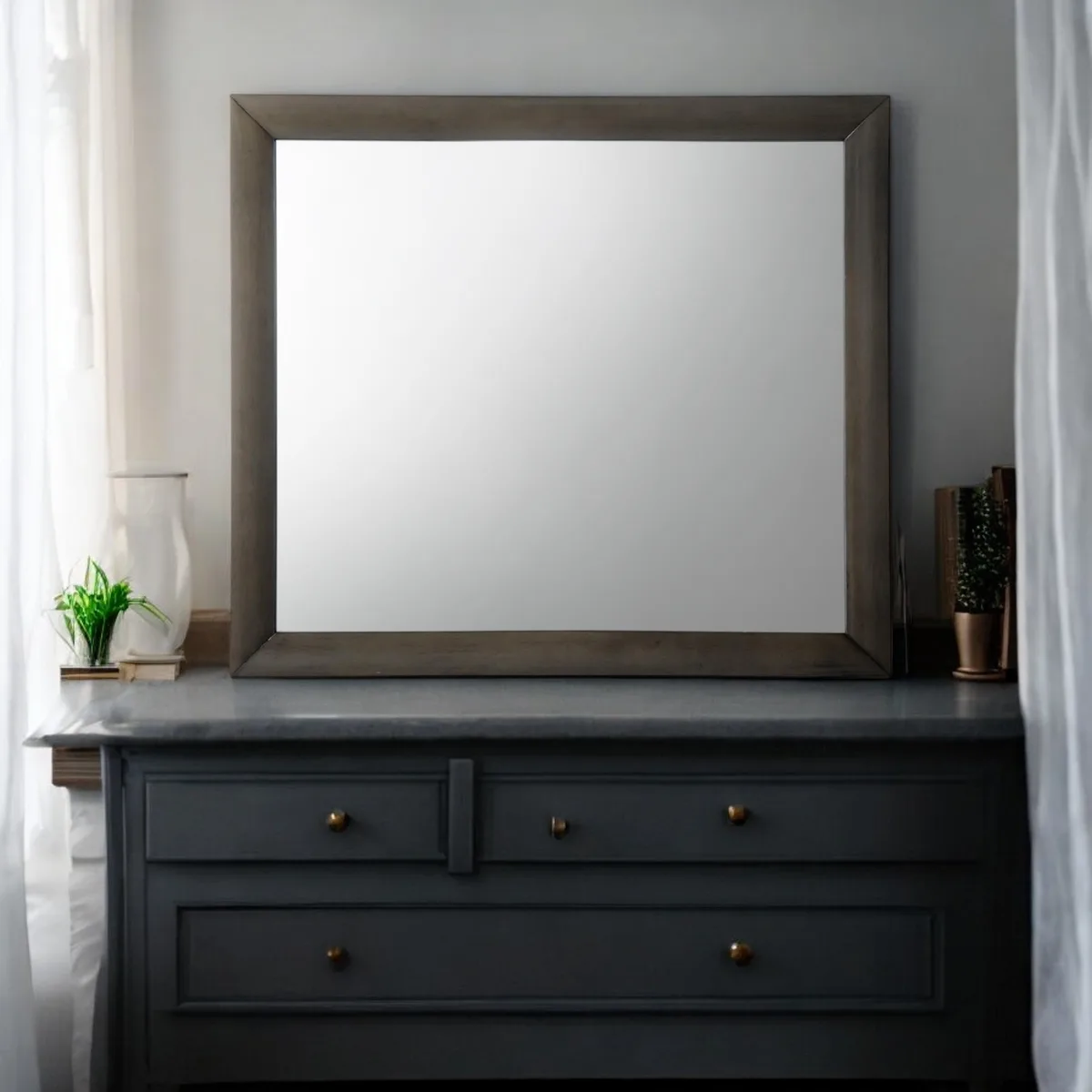 Ireland Mirror in Gray Oak 22705 — view 1