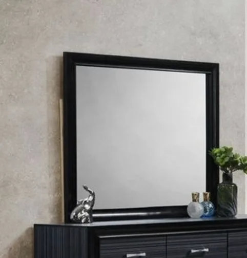Naima Mirror in Black 25904 — view 1