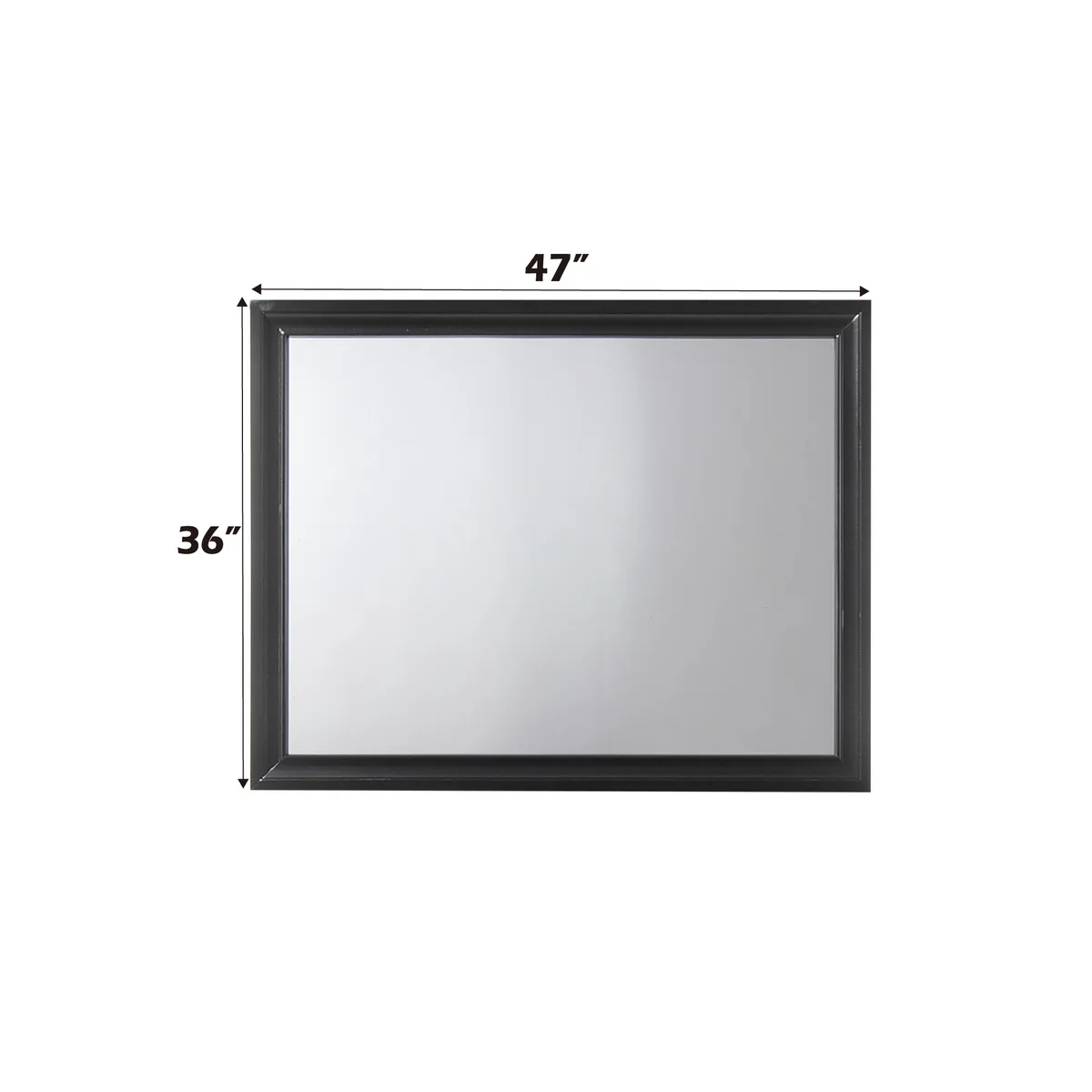 Naima Mirror in Black 25904 — view 2