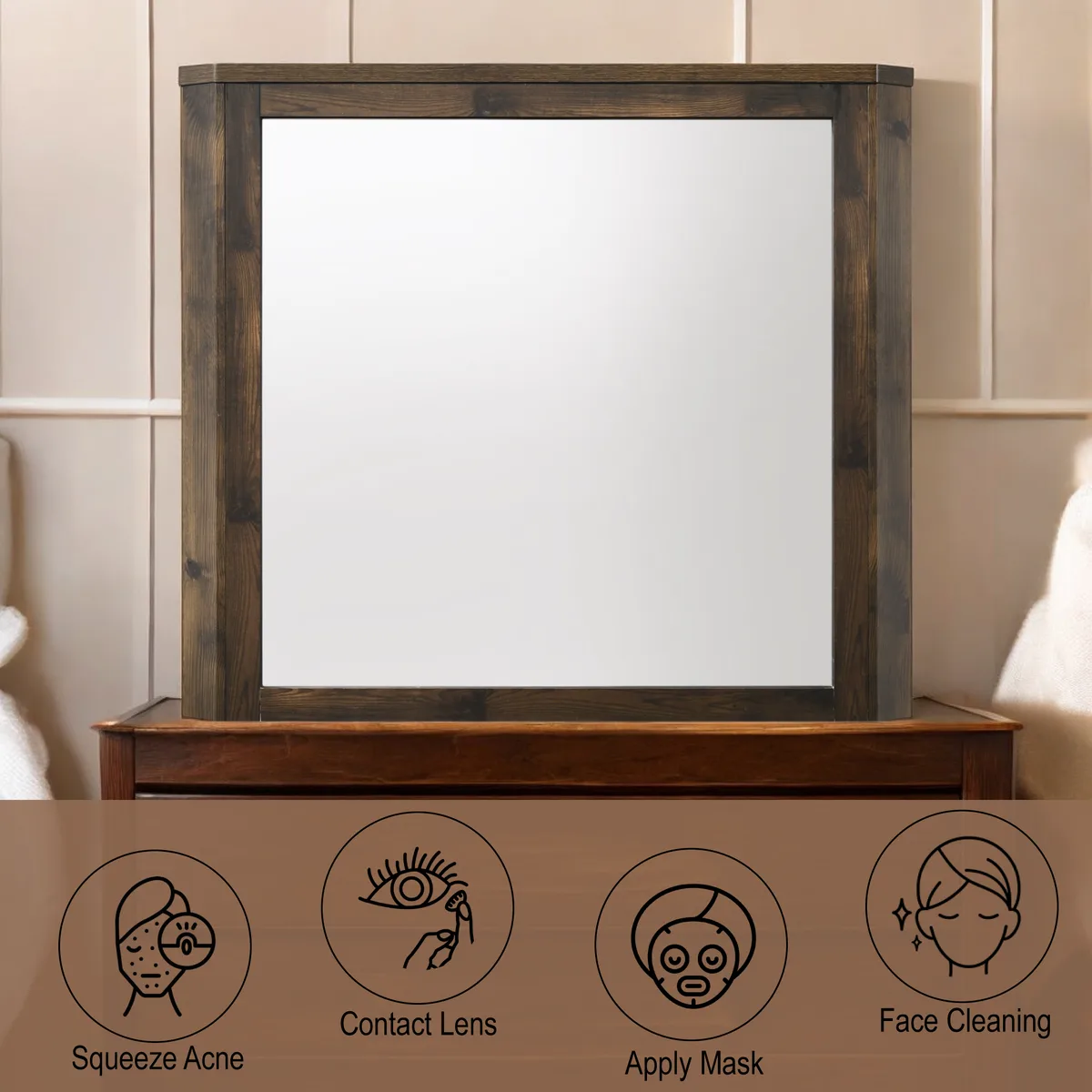 Elettra Mirror, Rustic Walnut 24854 — view 3