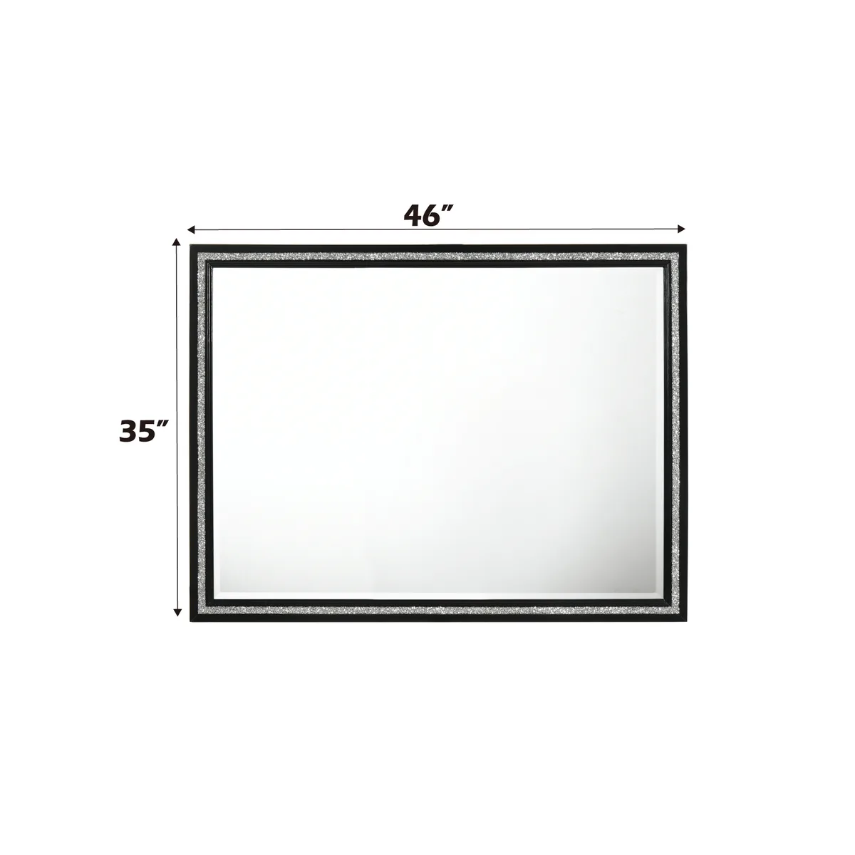 Acme Haiden Mirror, Weathered Black Finish 28434 — view 2
