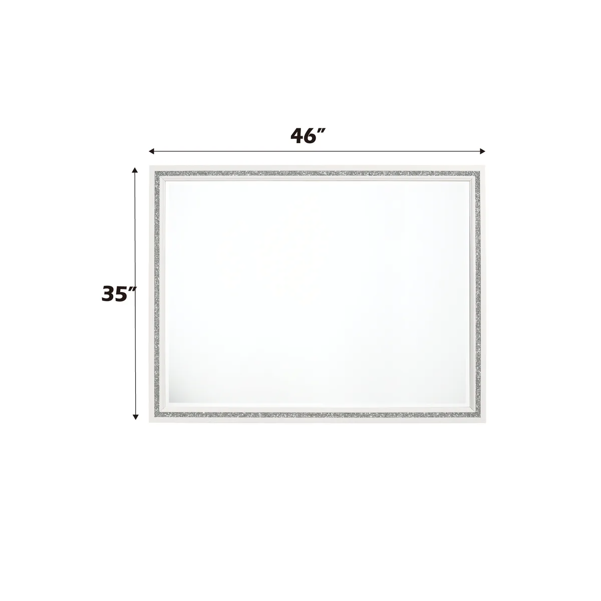 Acme Haiden Mirror, White Finish 28454 — view 4