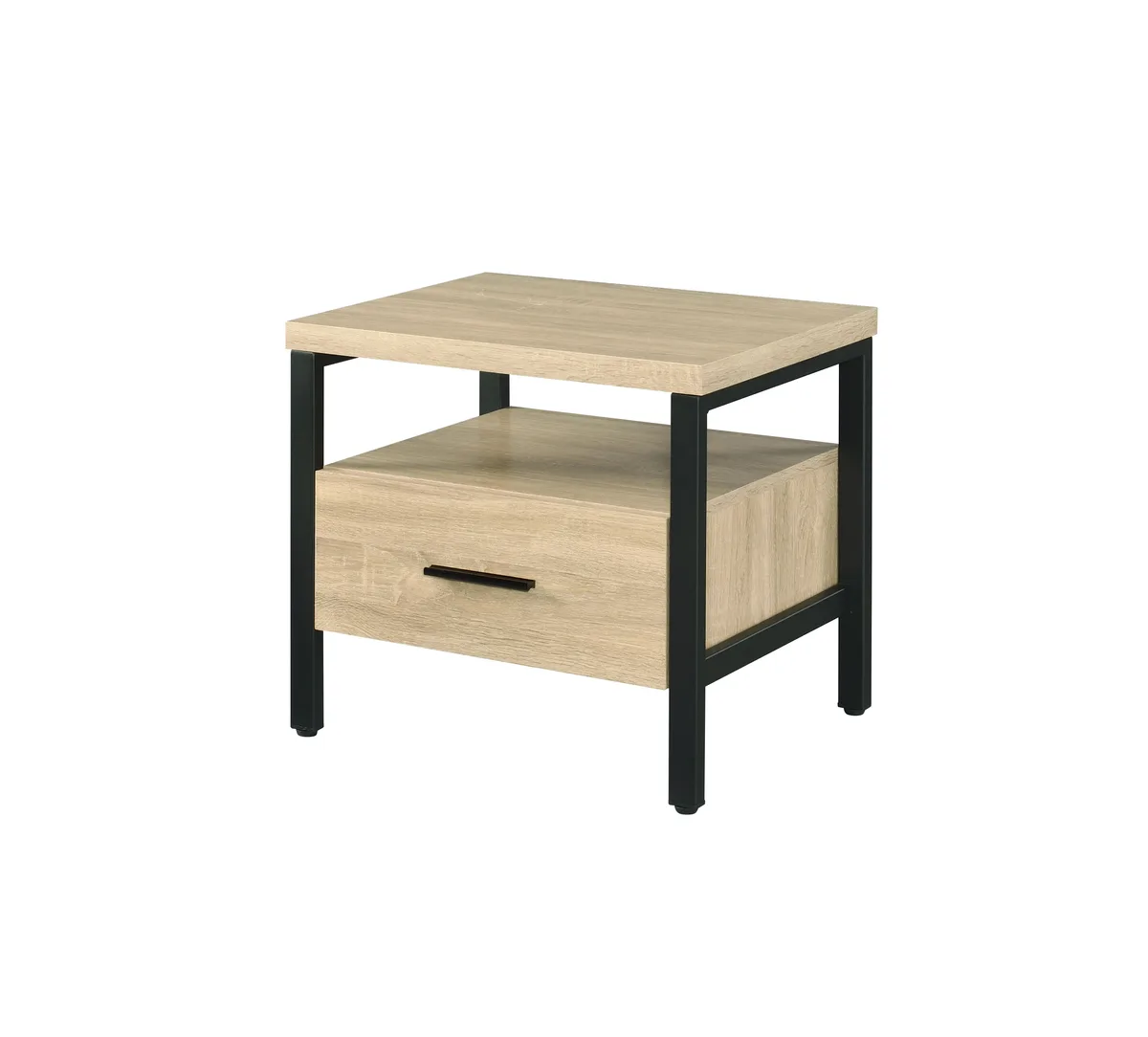 Acme Yawan Accent Table, Oak & Black Finish 97970 — view 4
