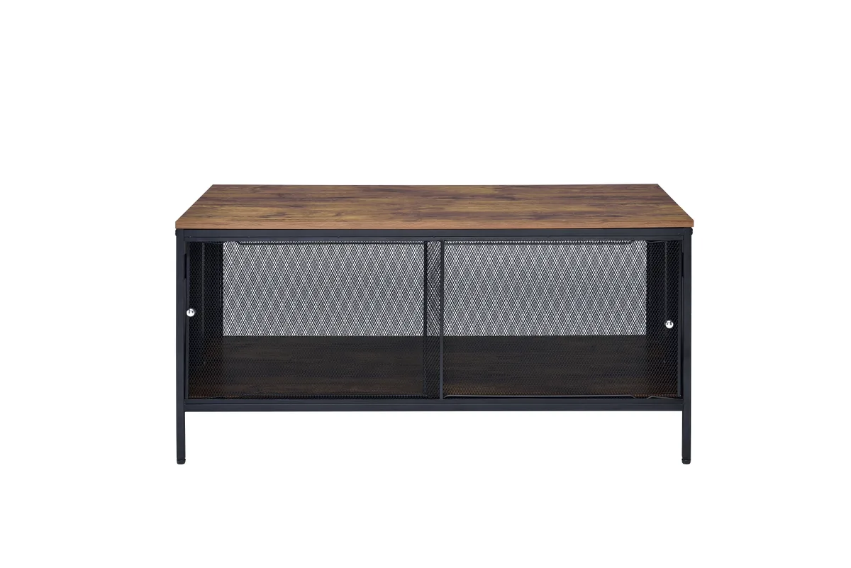 Winam Coffee Table, Antique Oak & Black 82780 — view 3