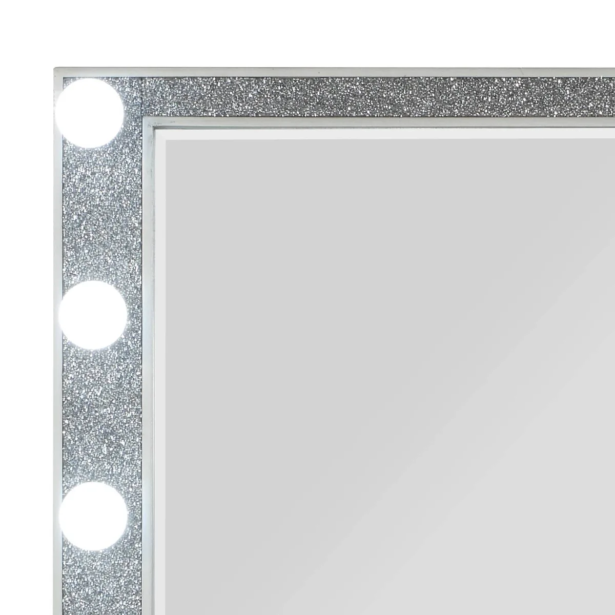 Acme Sliverfluff Mirror w/Light, Mirrored & Champagne Finish — view 3