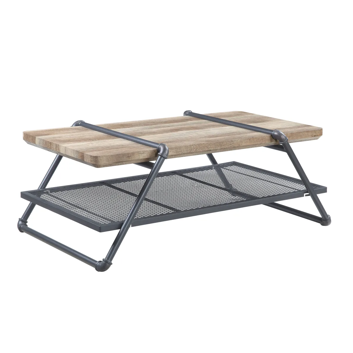 Acme Brantley Coffee Table in Oak & Sandy Gray Finish — view 4