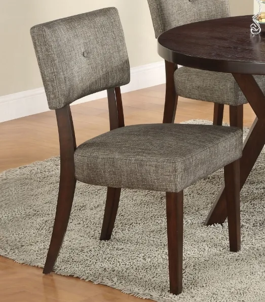 Drake Side Chair (Set - 2) in Gray Fabric & Espresso 16252 — view 1