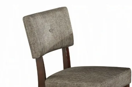 Drake Side Chair (Set - 2) in Gray Fabric & Espresso 16252 — view 2