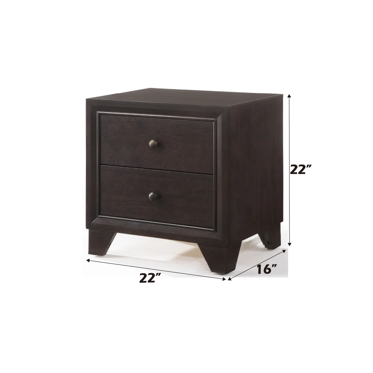 Acme Madison Nightstand in Espresso 19573 — view 2