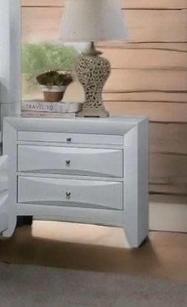 Acme Ireland Nightstand in White 21704 — view 1