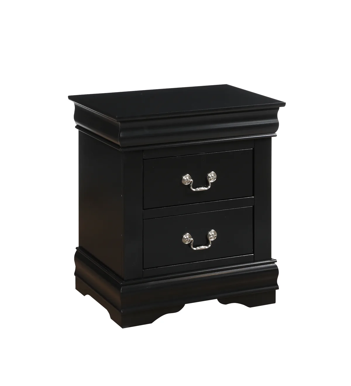 Louis Philippe Nightstand in Black 23733 — view 3