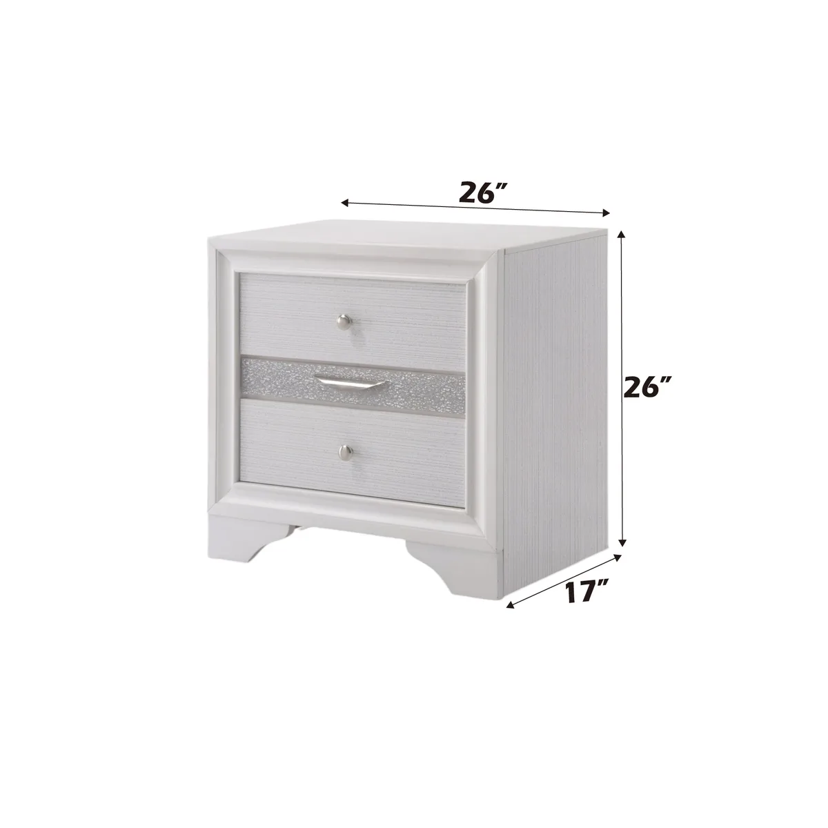 Acme Naima Nightstand in White 25773 — view 2