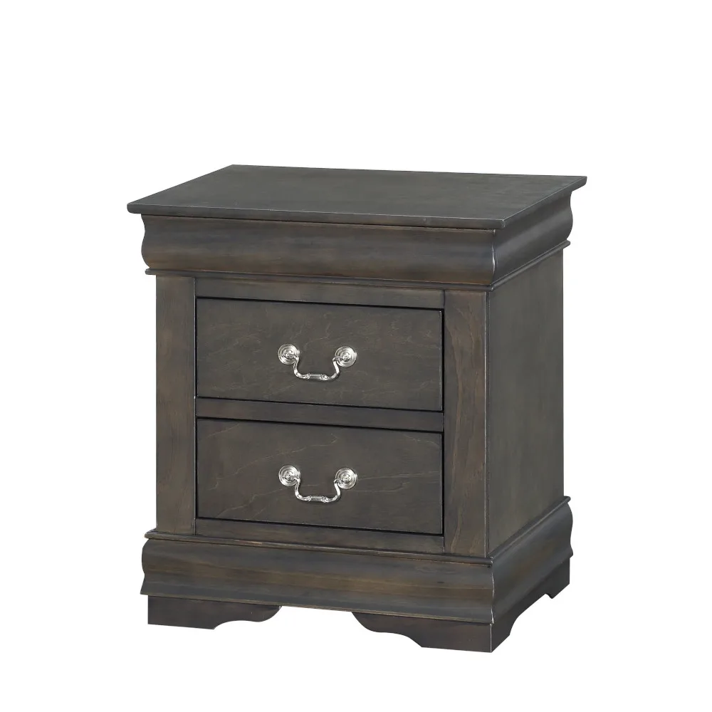 Acme Louis Philippe Nightstand in Dark Gray 26793 — view 3
