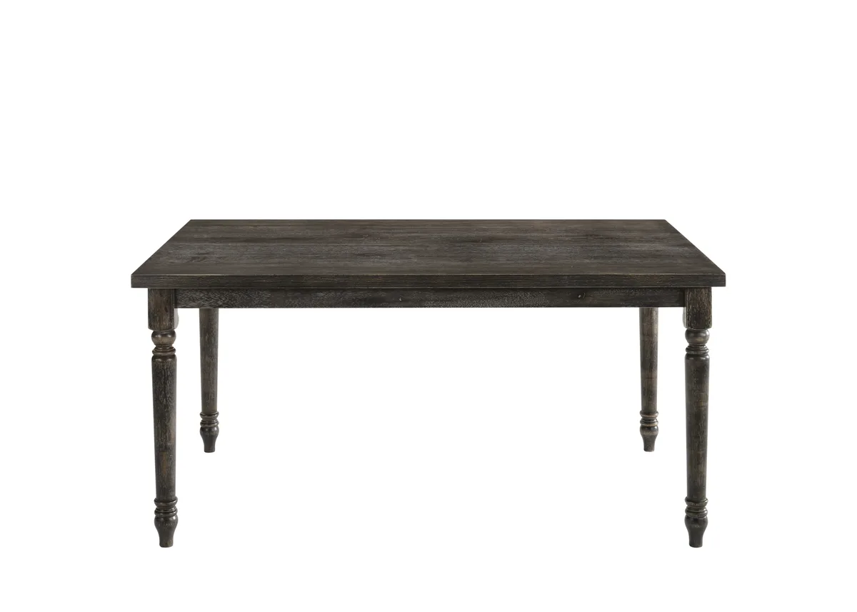 Acme Claudia II Dining Table in Weathered Gray 71880 — view 3