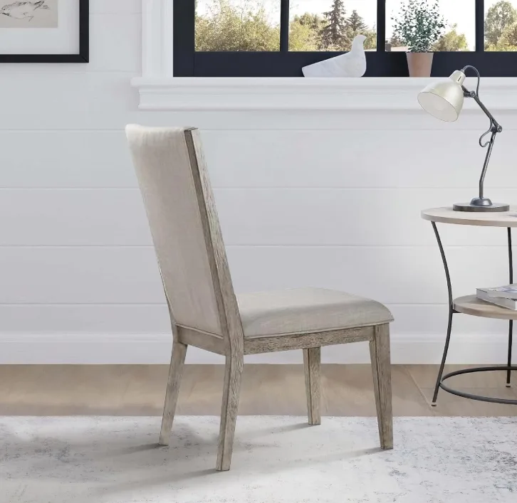 Rocky Side Chair (Set - 2) in Fabric & Gray Oak 72862 — view 1