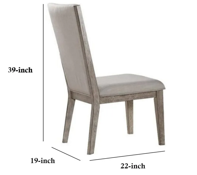 Rocky Side Chair (Set - 2) in Fabric & Gray Oak 72862 — view 4