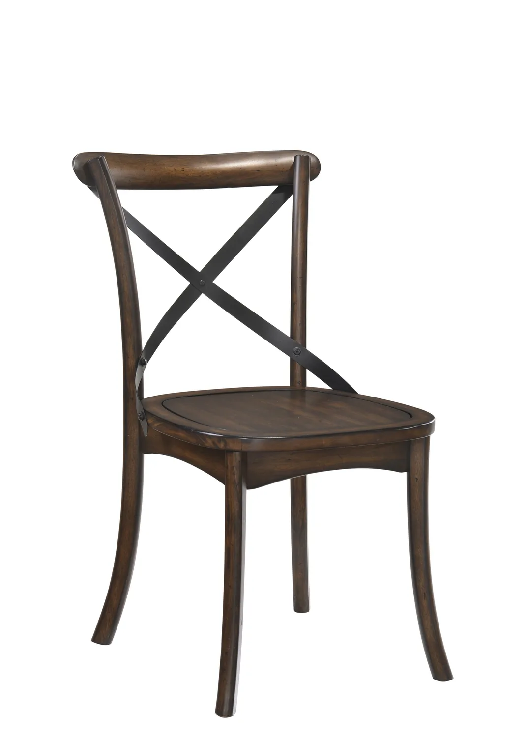 Kaelyn Side Chair (Set - 2) in Dark Oak & Black 73032 — view 4