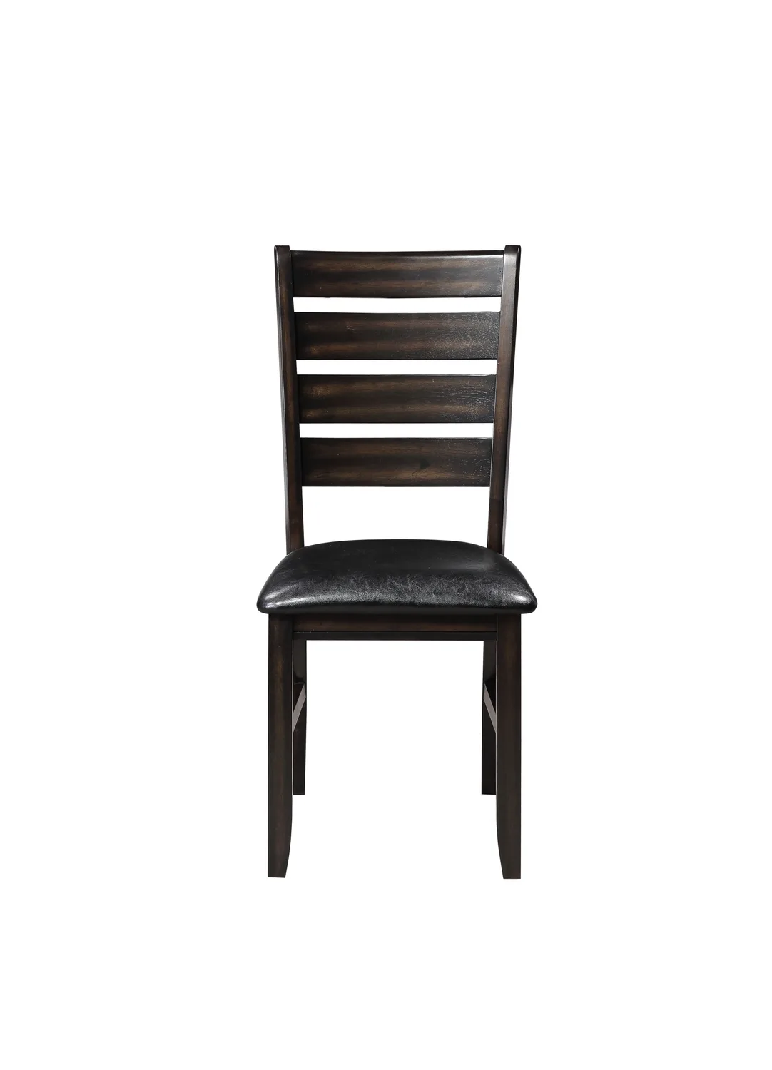 Acme Urbana Side Chair (Set - 2) in Black PU & Espresso 74624 — view 4