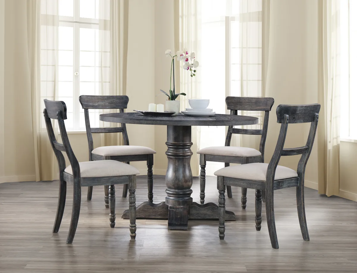 Leventis Dining Table in Weathered Gray 74640 — view 1