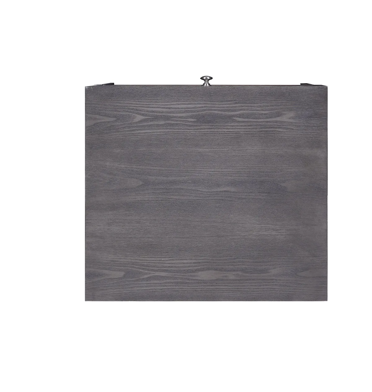 Acme Iban End Table in Gray Oak & Chrome 81172 — view 4