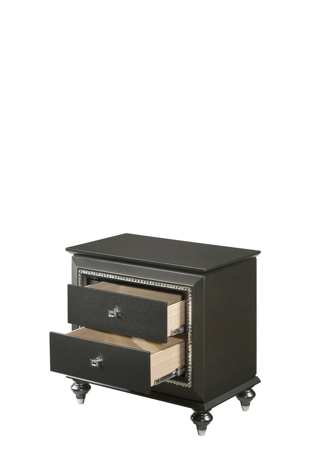 Acme Kaitlyn Nightstand, Metallic Gray 27283 — view 2