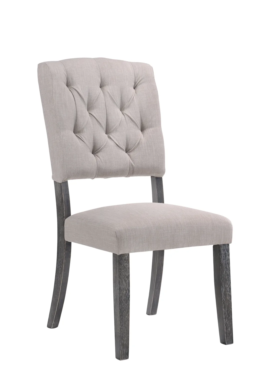 Bernard Side Chair (Set - 2), Fabric & Weathered Gray Oak (2Pc/1Ctn) 66192 — view 1
