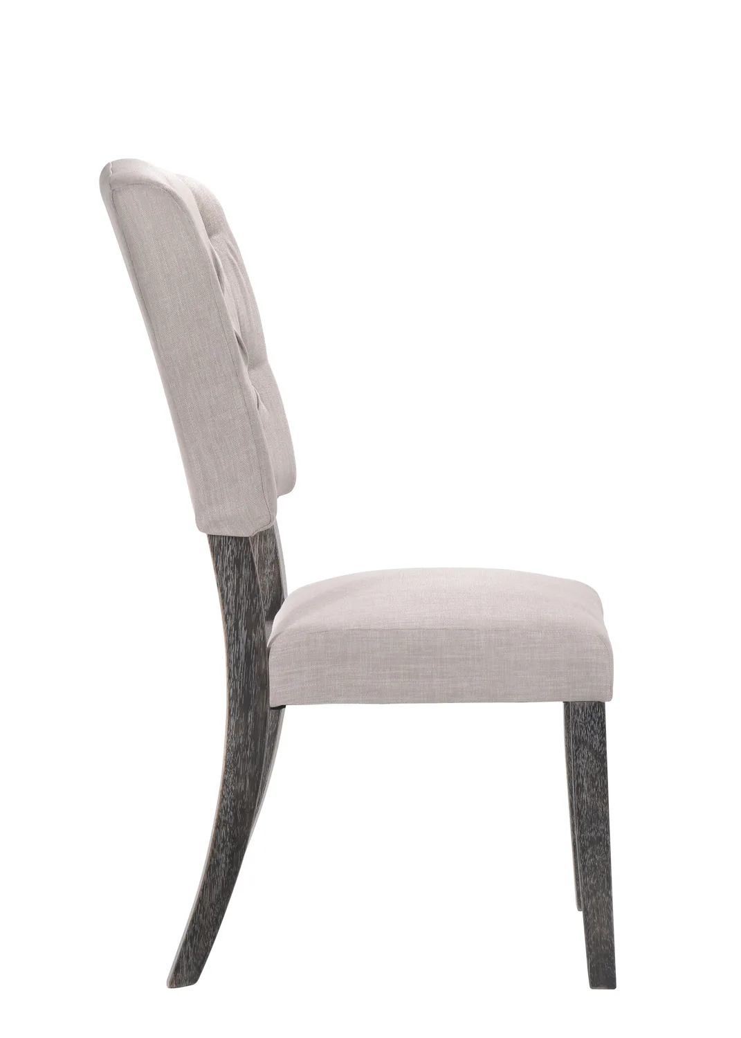 Bernard Side Chair (Set - 2), Fabric & Weathered Gray Oak (2Pc/1Ctn) 66192 — view 2