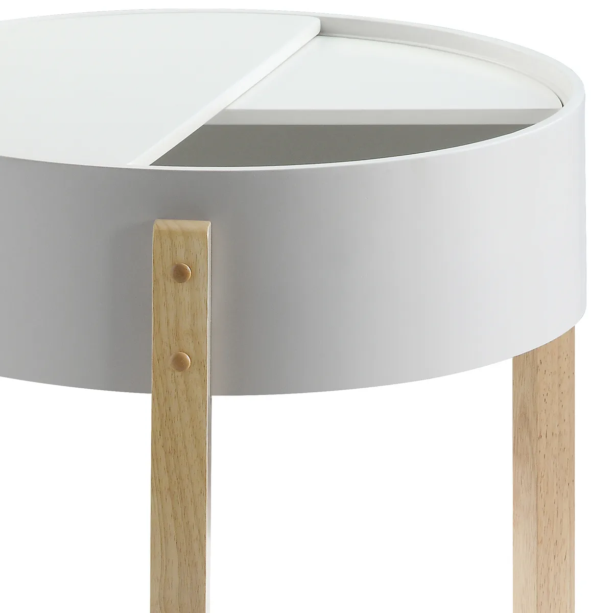 Bodfish End Table, White & Natural 83217 — view 3