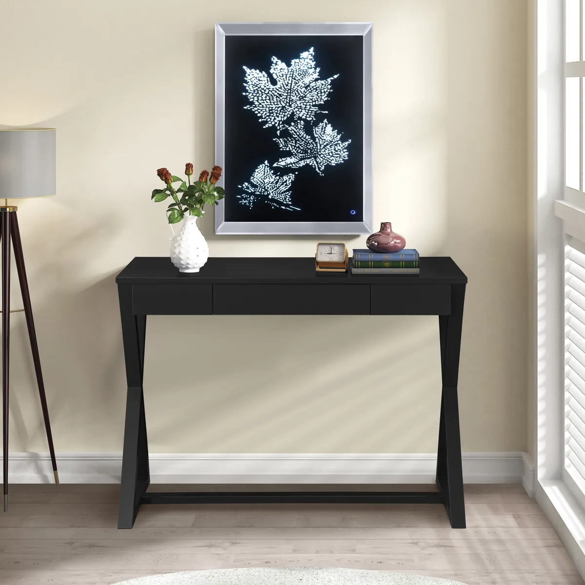 Acme NALO Console Table in Black Finish — view 1