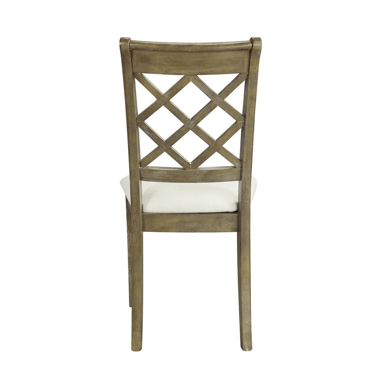 Acme Karsen Side Chair (Set - 2) Beige Linen & Rustic Oak Finish — view 2