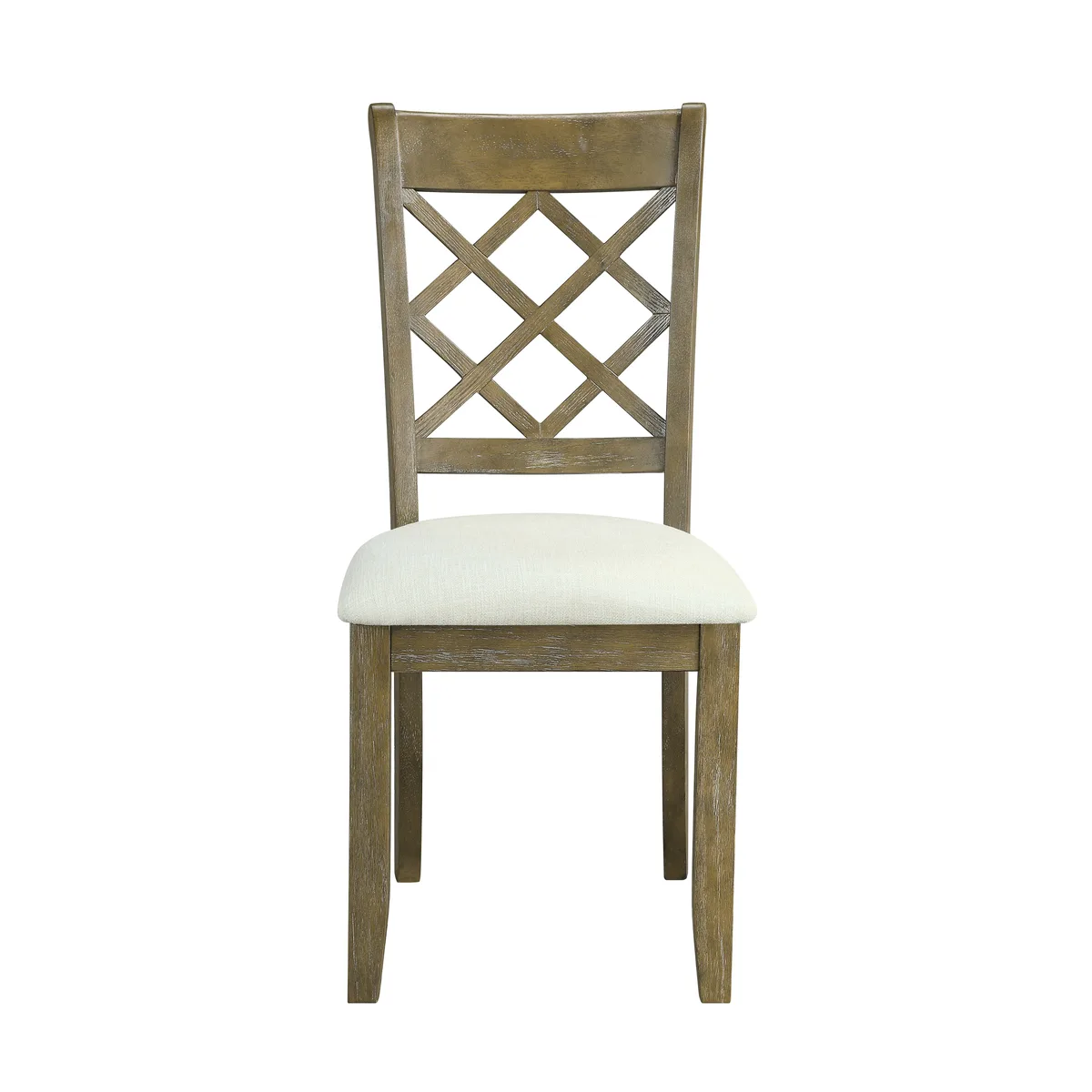 Acme Karsen Side Chair (Set - 2) Beige Linen & Rustic Oak Finish — view 4