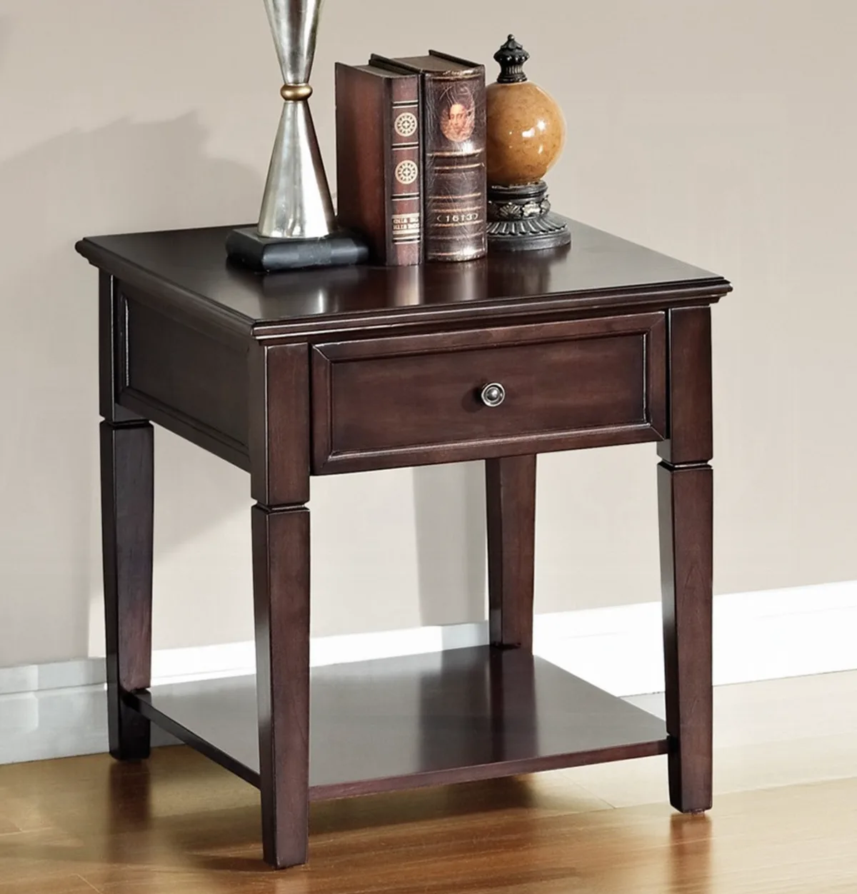 Acme Malachi End Table in Walnut 80255 — view 2