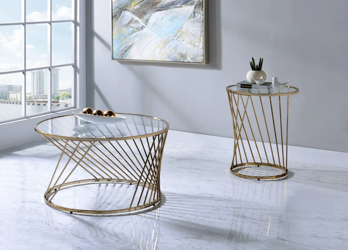 Acme Bluelipe Coffee Table, Champagne 82990 — view 2