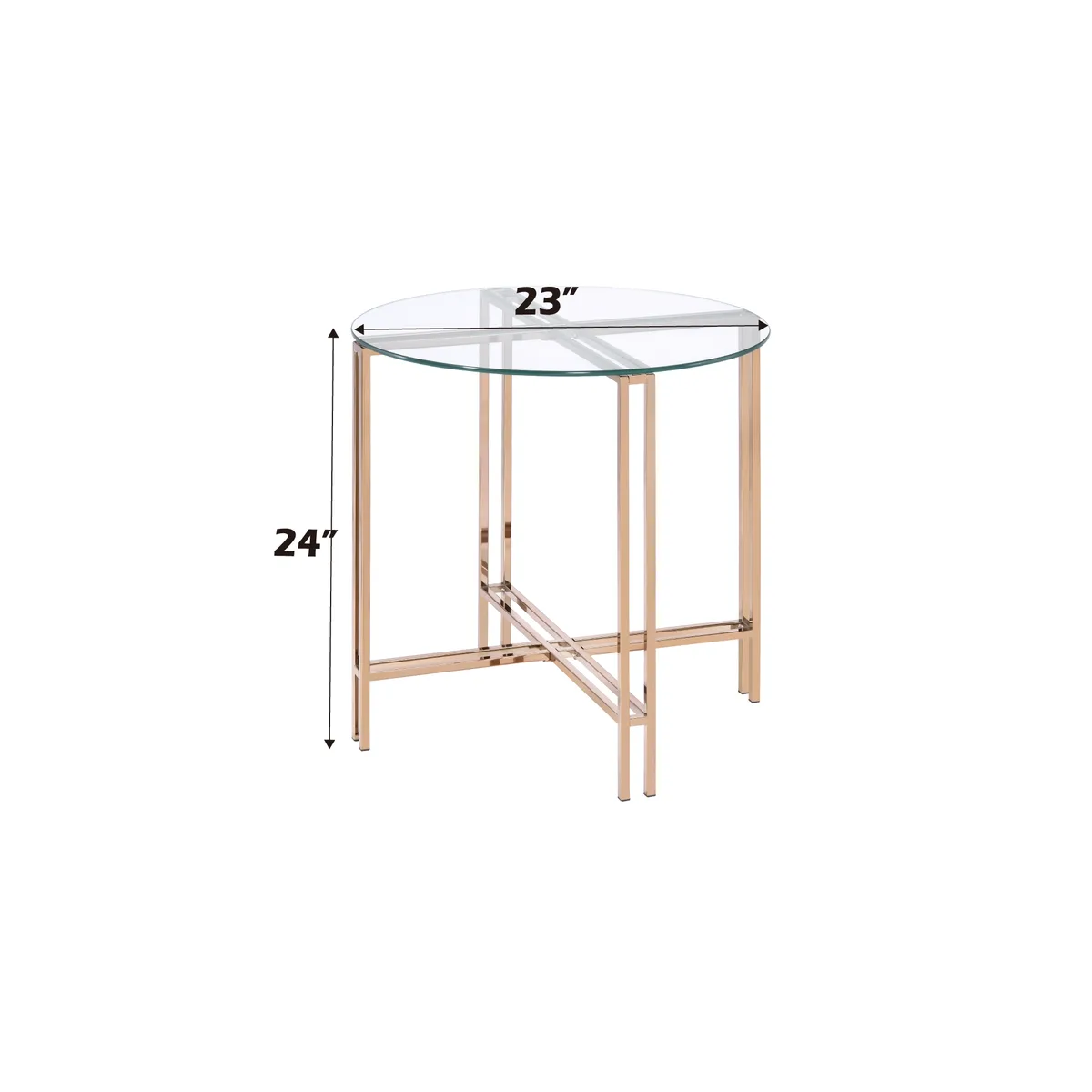 Acme Veises End Table, Champagne 82997 — view 2